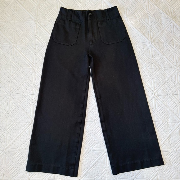 Anthropologie Maeve The Colette Ponte Crop Wide-Leg Pants Size 26 - Picture 2 of 11